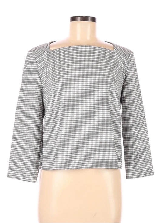 RACHEL Rachel Roy Tops - Rachel Roy Black & White Checked Square-Neck Top